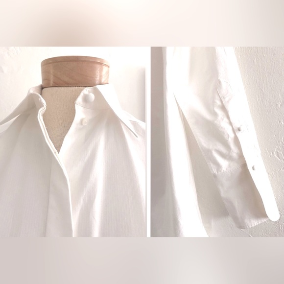 NWT CHLOE MILK WHITE COTTON BUTTON DOWN SHIRT DRESS SIZE 36 - Picture 8 of 16